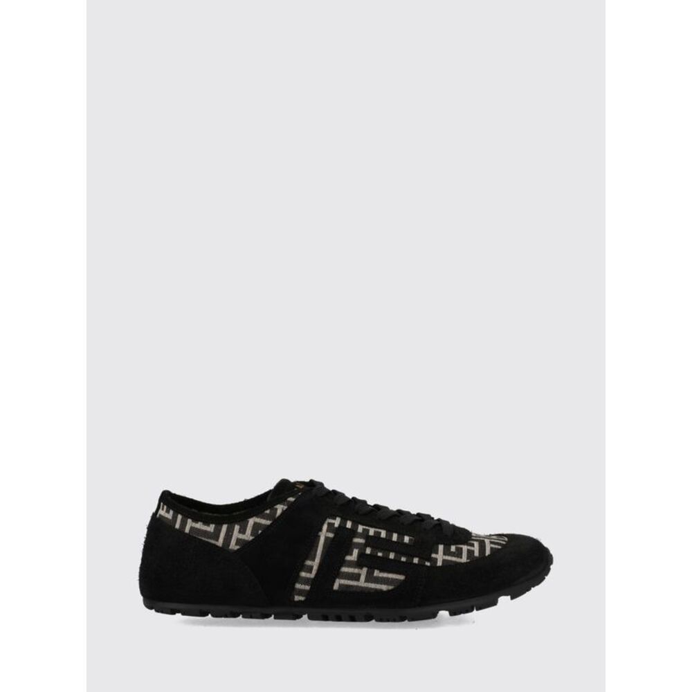 Balmain Men Balmain Pb Monogram Leather And Suede Low-Top Sneakers